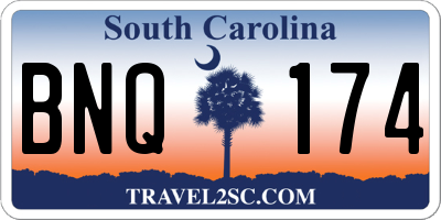 SC license plate BNQ174