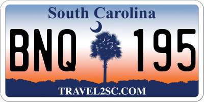 SC license plate BNQ195