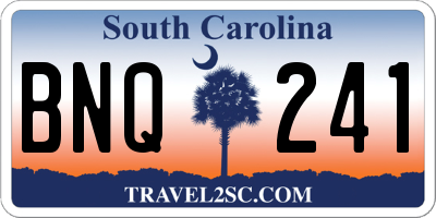 SC license plate BNQ241