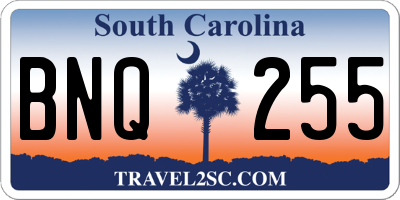 SC license plate BNQ255
