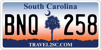 SC license plate BNQ258