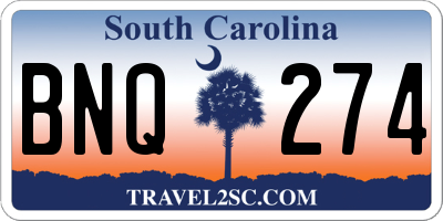 SC license plate BNQ274