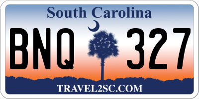 SC license plate BNQ327