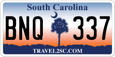 SC license plate BNQ337