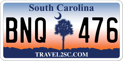 SC license plate BNQ476