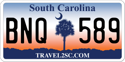 SC license plate BNQ589
