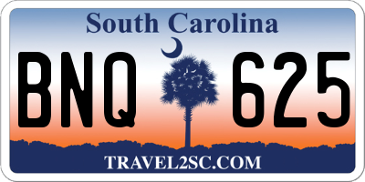 SC license plate BNQ625