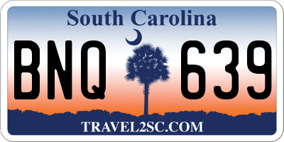 SC license plate BNQ639