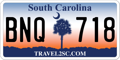 SC license plate BNQ718