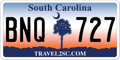 SC license plate BNQ727