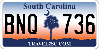 SC license plate BNQ736