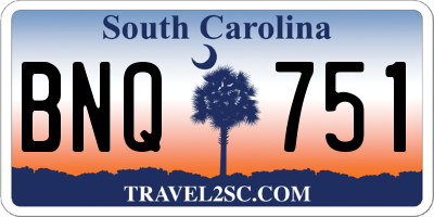 SC license plate BNQ751