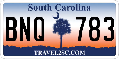 SC license plate BNQ783