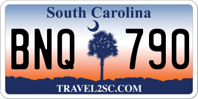 SC license plate BNQ790