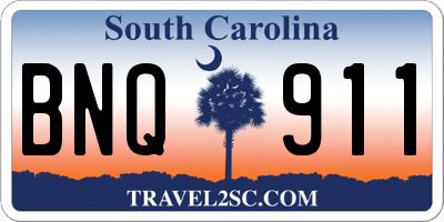 SC license plate BNQ911