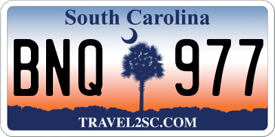 SC license plate BNQ977