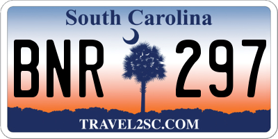 SC license plate BNR297