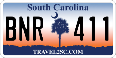 SC license plate BNR411