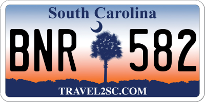 SC license plate BNR582