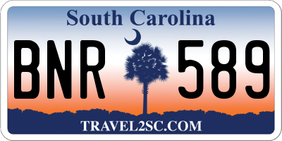 SC license plate BNR589