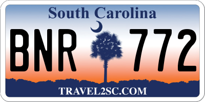 SC license plate BNR772