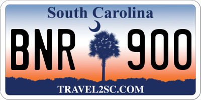 SC license plate BNR900