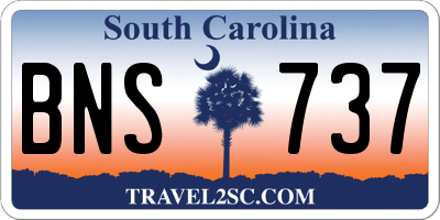 SC license plate BNS737