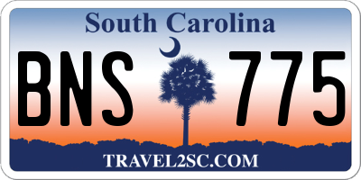 SC license plate BNS775