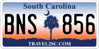 SC license plate BNS856