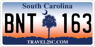 SC license plate BNT163