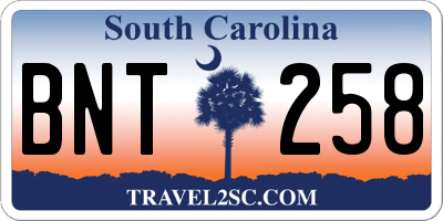 SC license plate BNT258