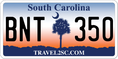 SC license plate BNT350