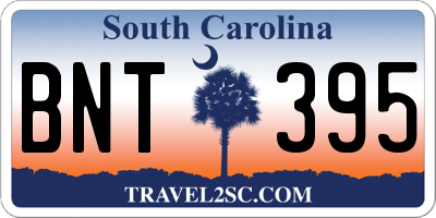 SC license plate BNT395