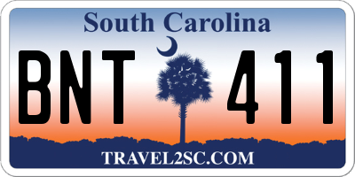 SC license plate BNT411
