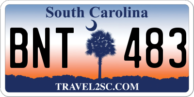 SC license plate BNT483