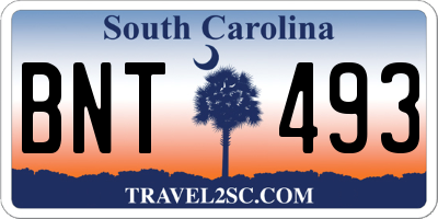 SC license plate BNT493