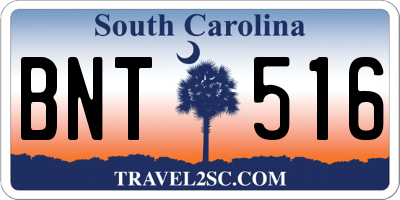 SC license plate BNT516