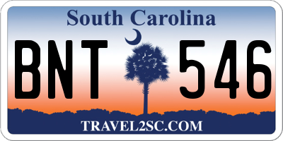 SC license plate BNT546