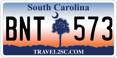 SC license plate BNT573