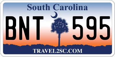 SC license plate BNT595