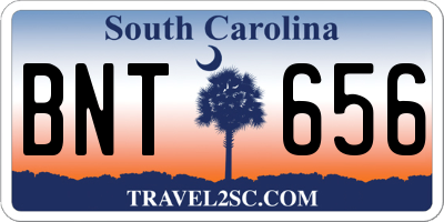 SC license plate BNT656