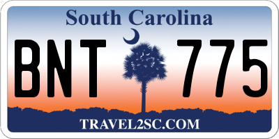 SC license plate BNT775