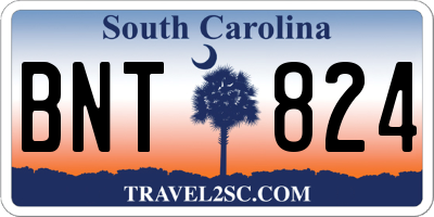 SC license plate BNT824
