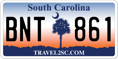 SC license plate BNT861