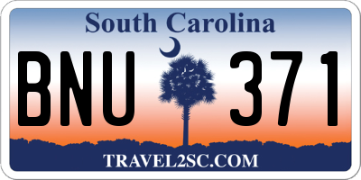 SC license plate BNU371