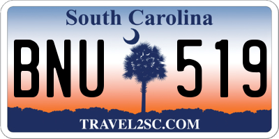 SC license plate BNU519
