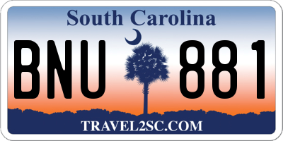 SC license plate BNU881