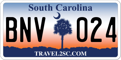 SC license plate BNV024