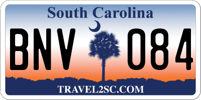 SC license plate BNV084