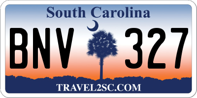 SC license plate BNV327